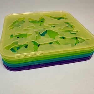 Vintage 1987 Tuppertoys Stencil Set | Set of 8 | Retro Kids Craft Stencils